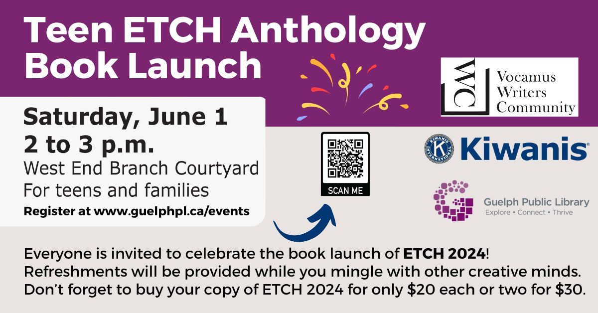 Guelph Public Library's Teen ETCH Anthology Book Launch