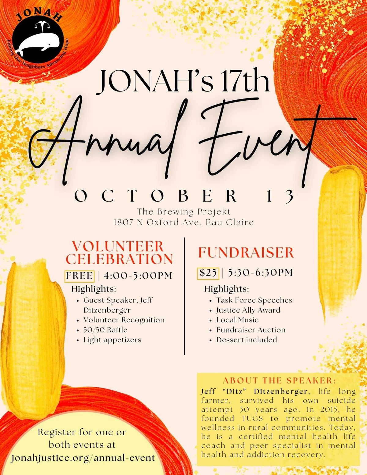 JONAH's 17th Annual Event