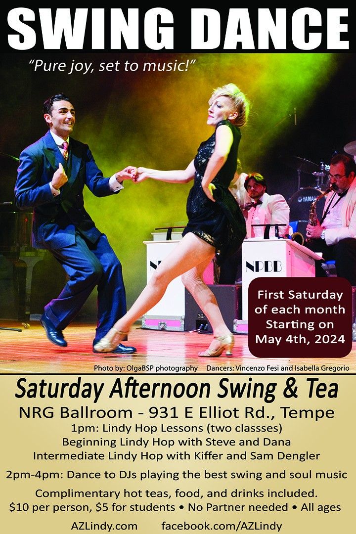 Saturday Afternoon Swing and Tea Dance - 1st or 2nd Saturday of the month