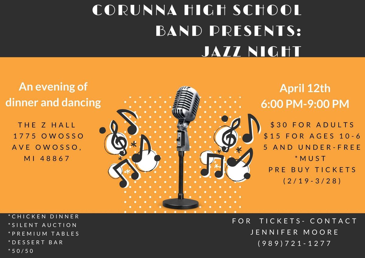 Corunna Band Boosters 4th Annual Jazz Night Fundraiser