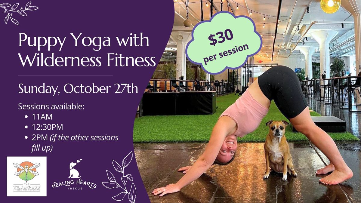 Puppy Yoga with The Wilderness Fitness and Coworking