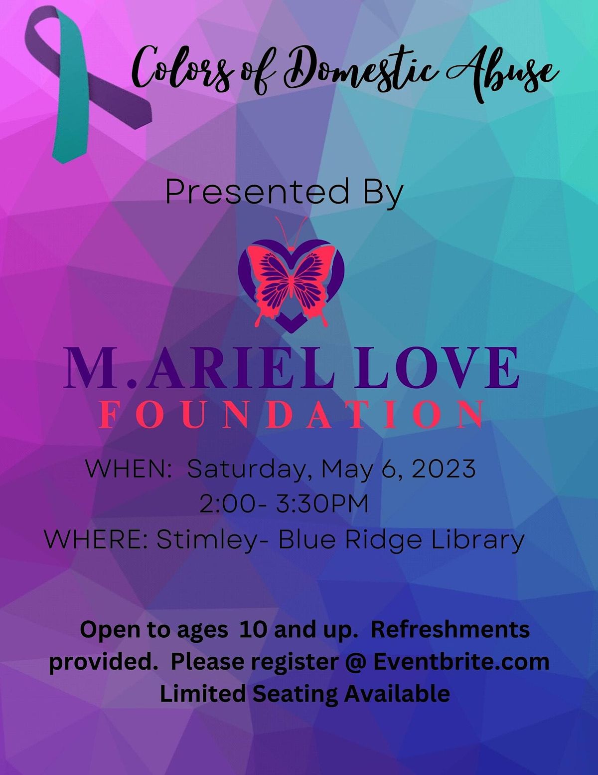 Colors of Domestic Abuse, Stimley-Blue Ridge Neighborhood Library ...