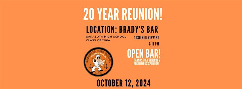 20 Year Reunion for SHS Class of 2004