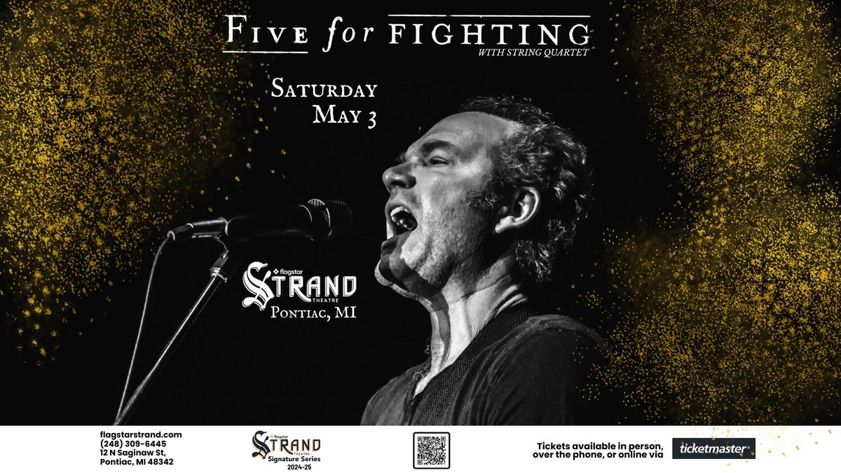 Five For Fighting with String Quartet | Pontiac, MI