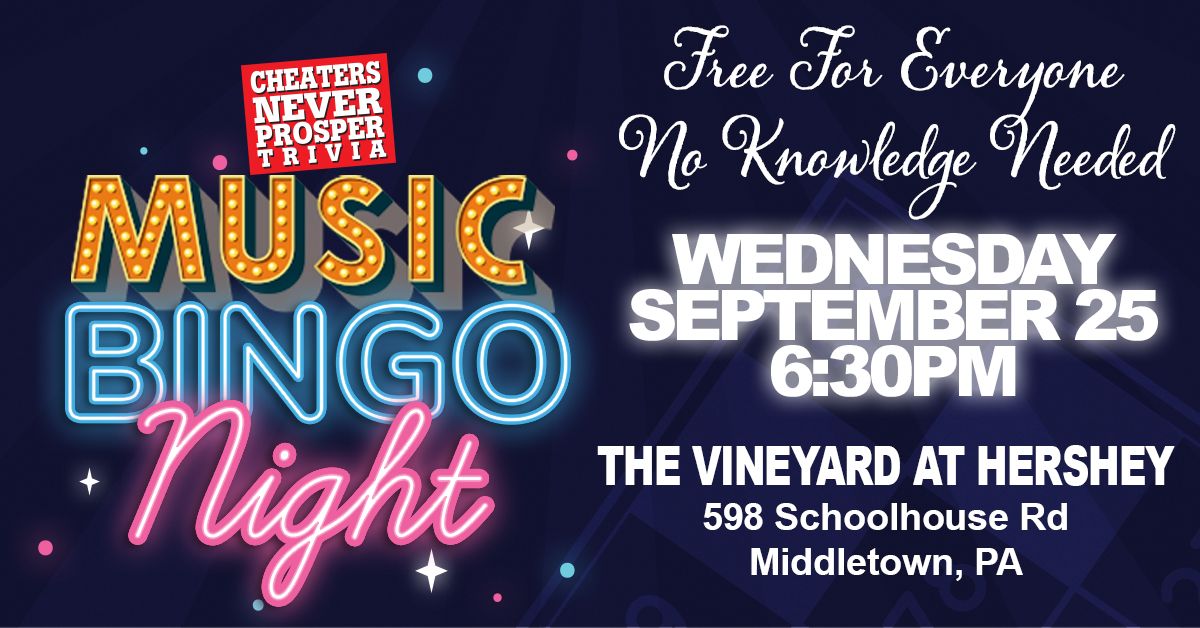 Music Bingo at The Vineyard at Hershey - Middletown
