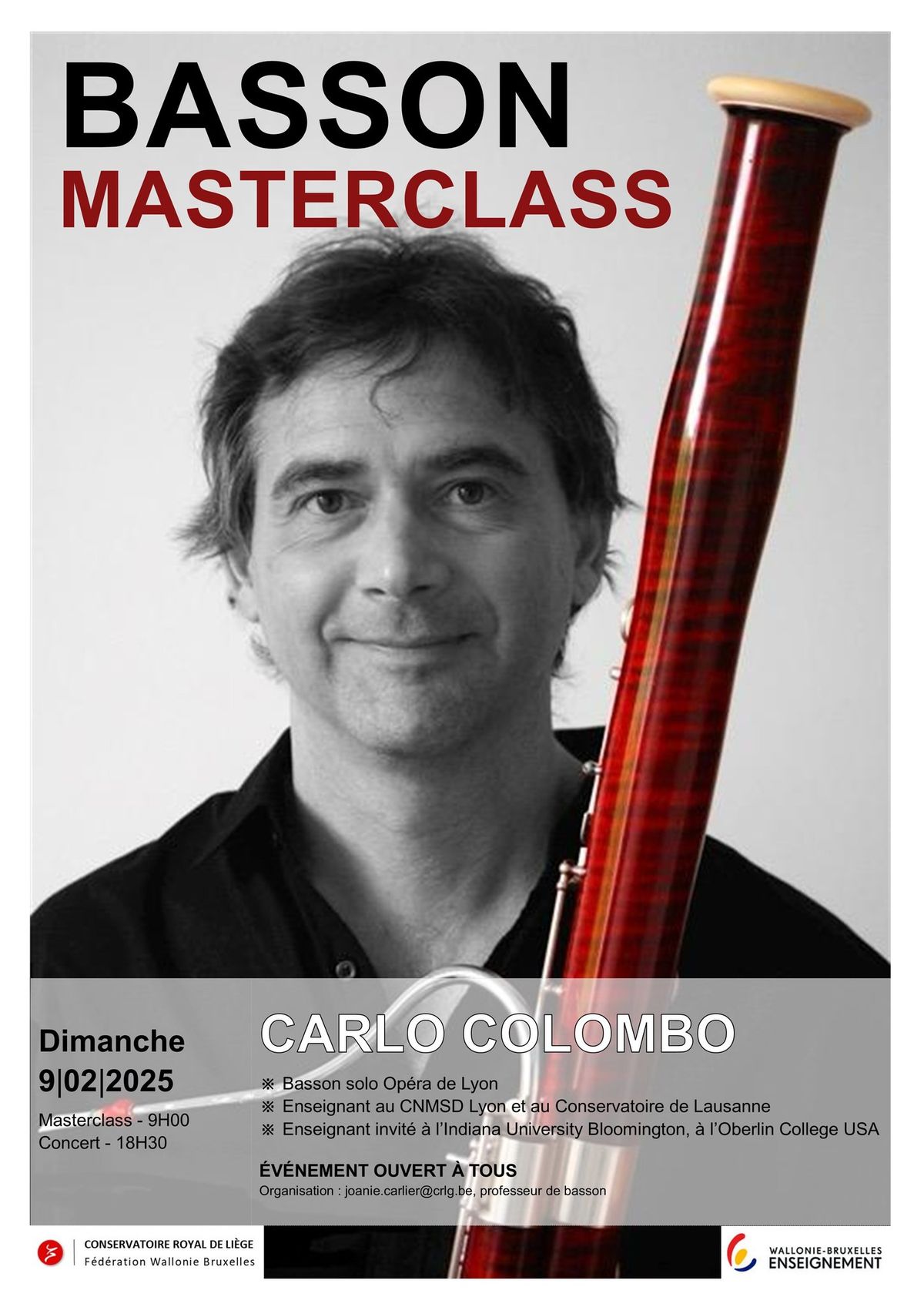 Masterclass basson : Carlo Colombo