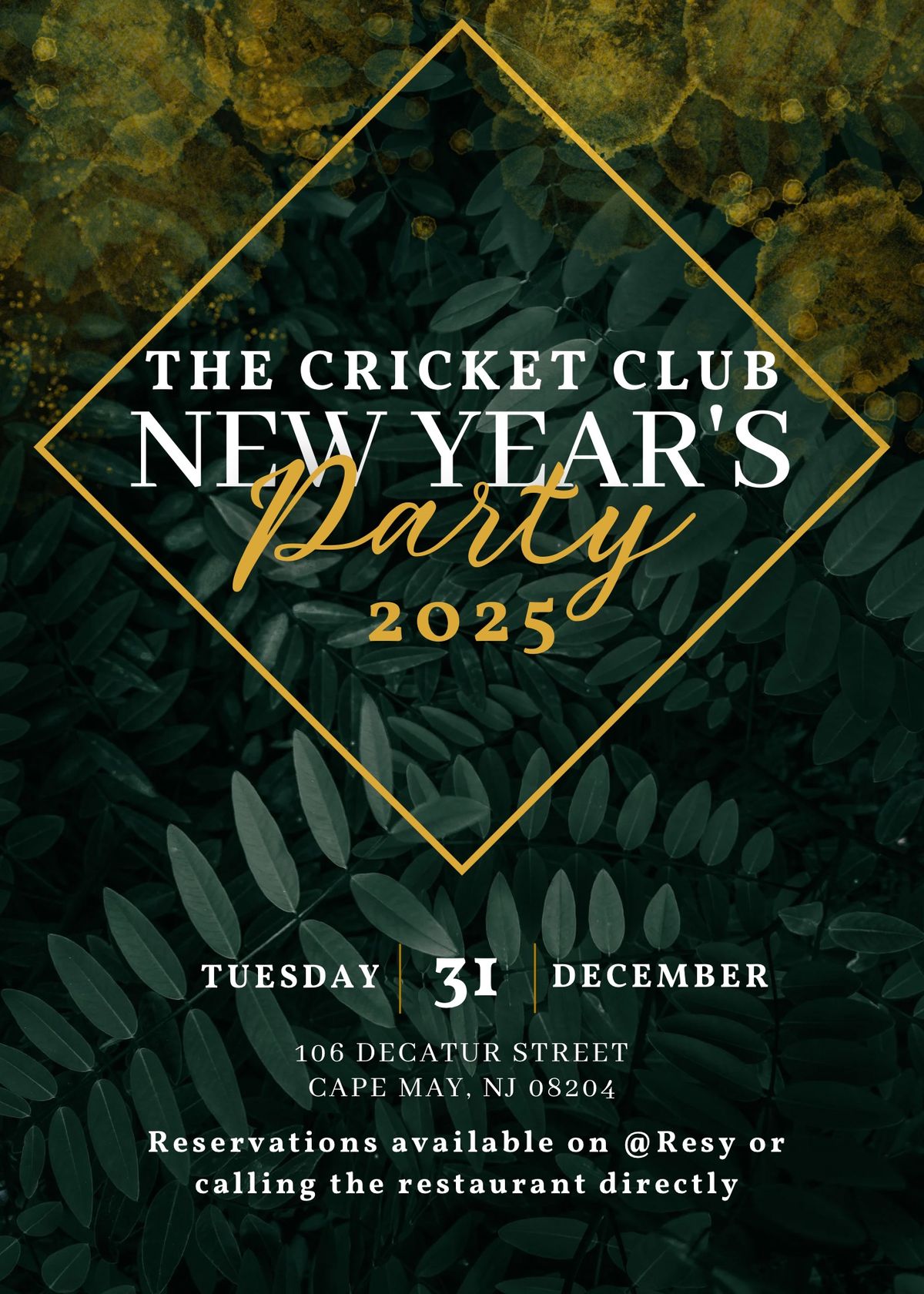 New Years Eve at The Cricket Club