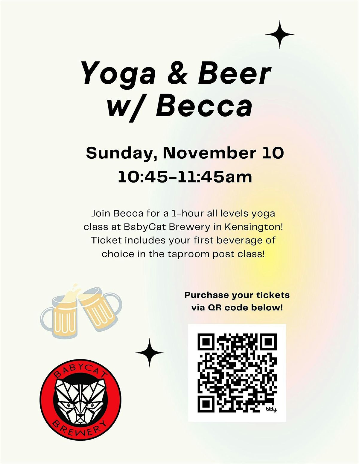 Yoga and Beer at Babycat Brewery