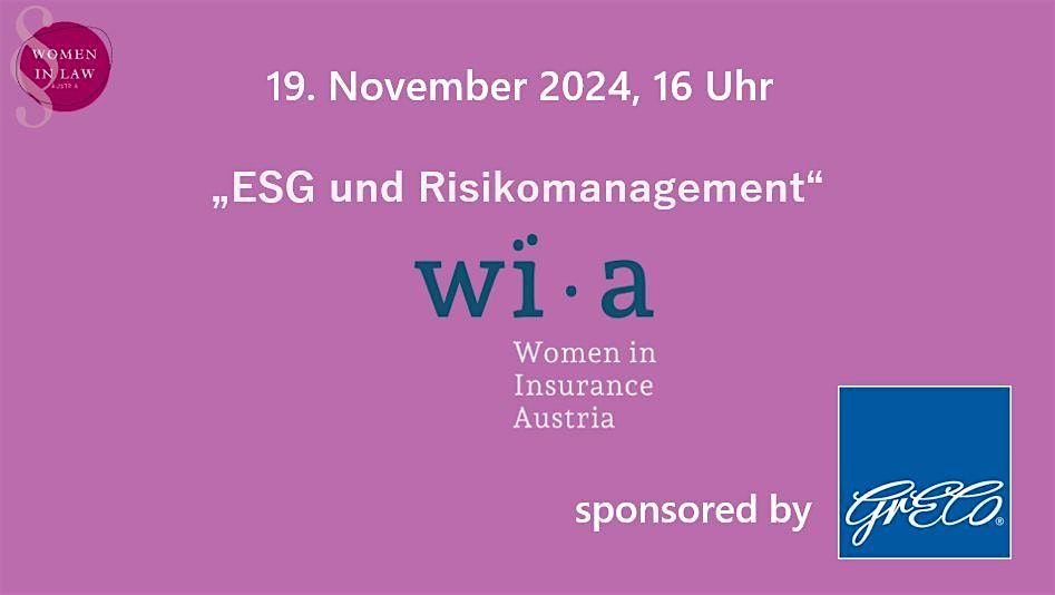 Women in Insurance meets ESG sponsored by GrECo!