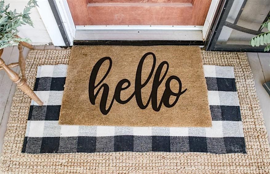 DIY Personalized Front Door Mats with Homeworks Etc.