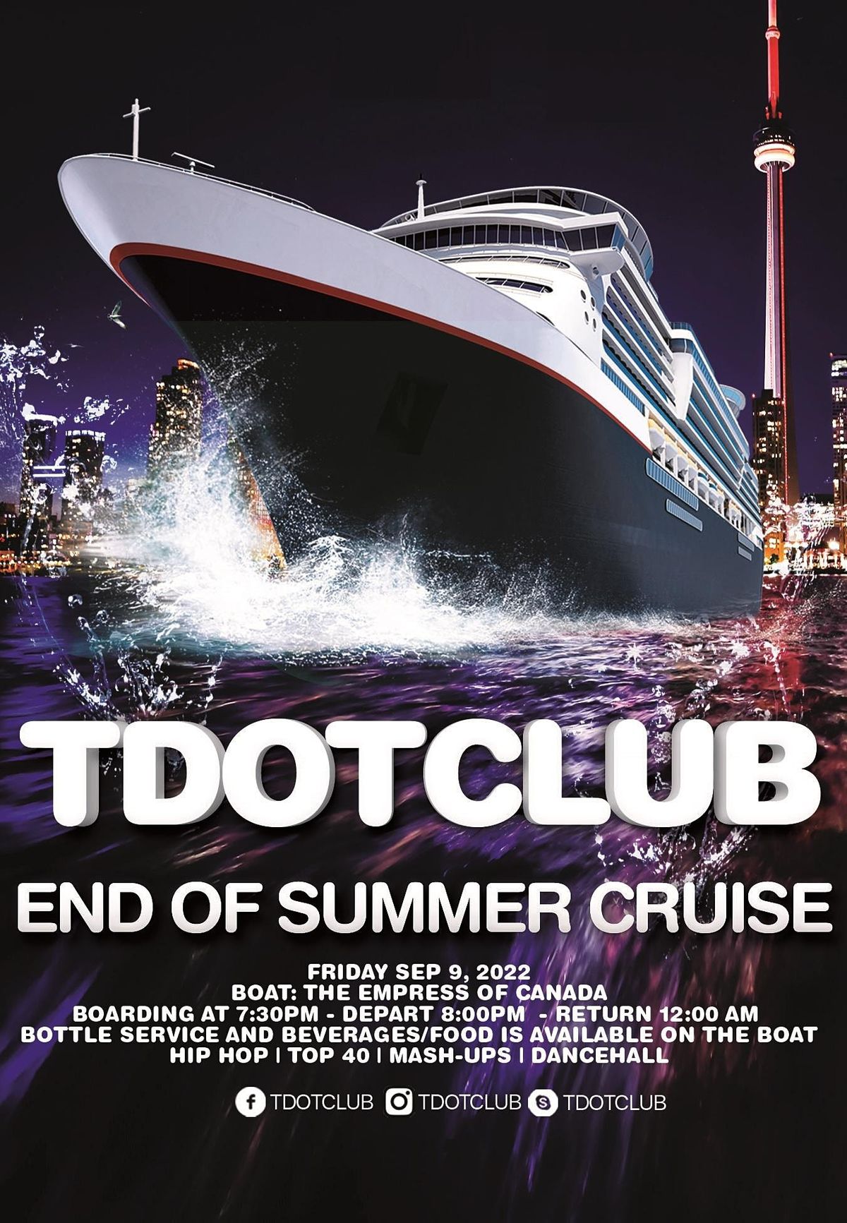 Toronto End of Summer booze cruise