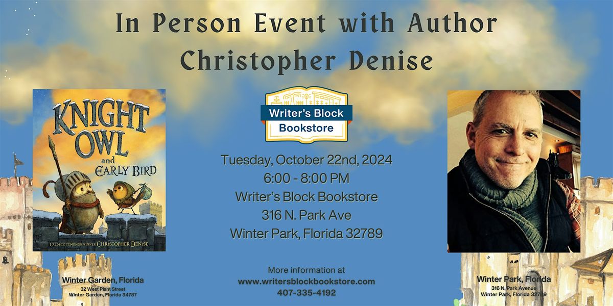 In Person Event with Author Christopher Denise