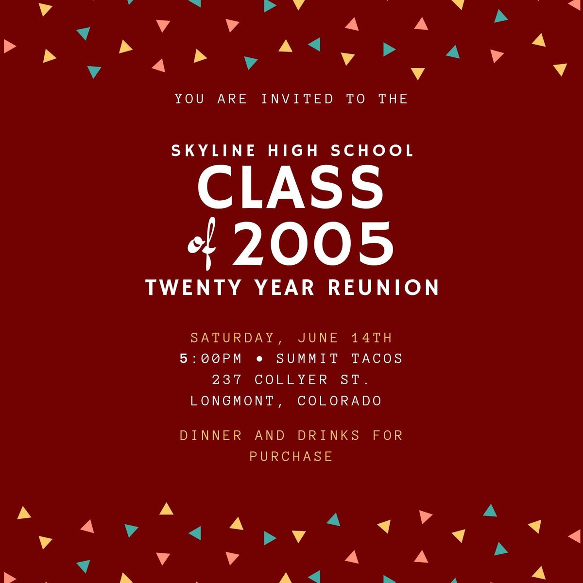 Skyline High School 20-Year Reunion