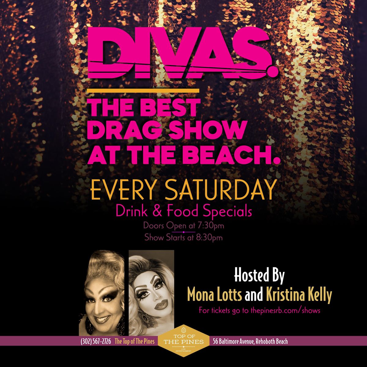 Diva's: The BEST show at the Beach! Top of the Pines Rehoboth