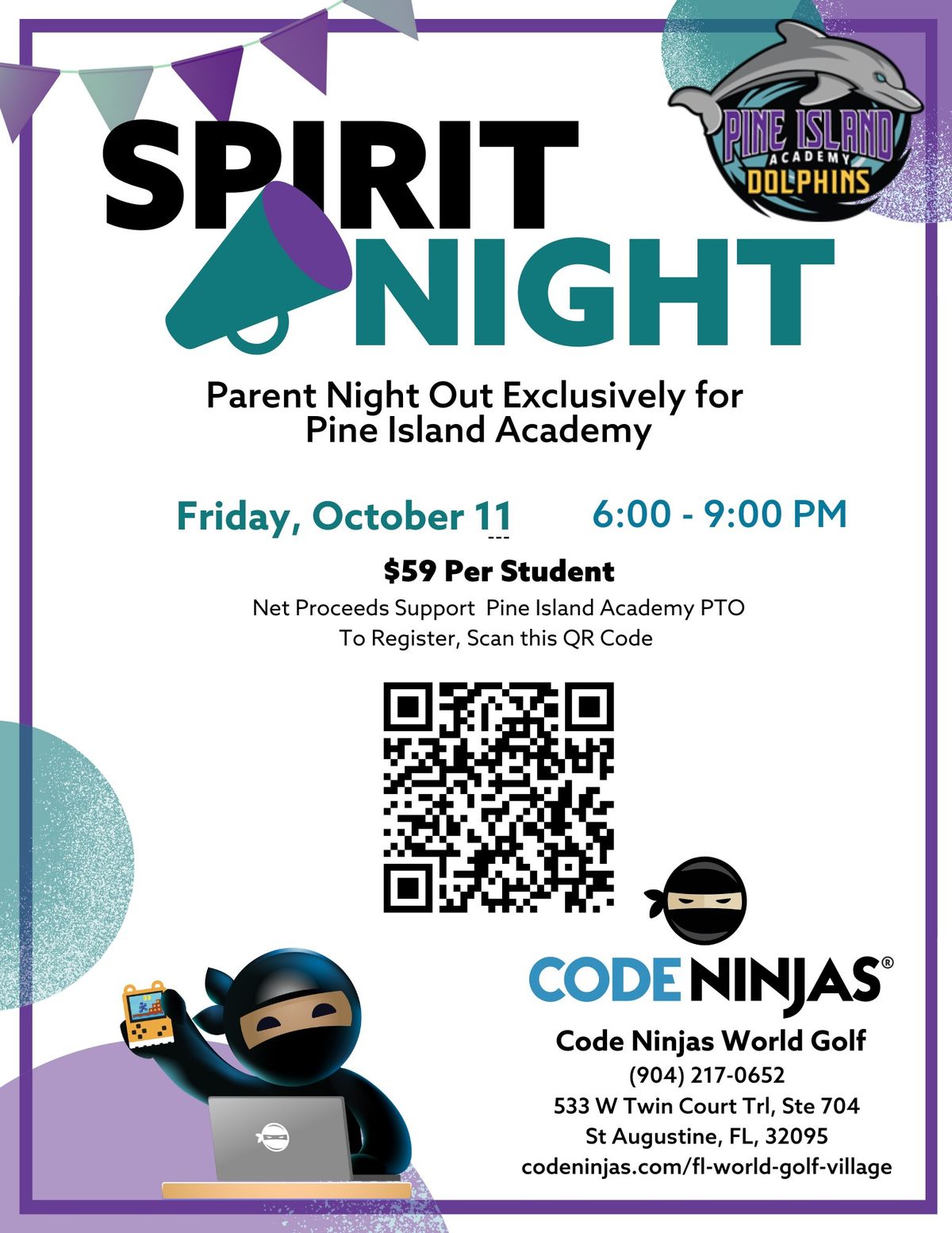 PIA Code Ninjas Parent Night Out