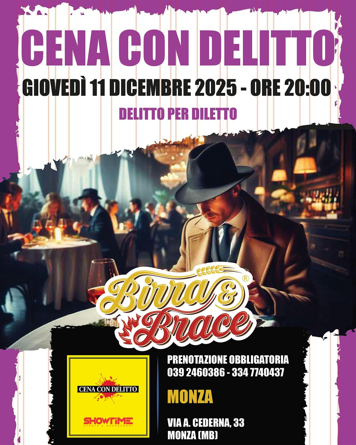 Cena con delitto al Birra&Brace Monza