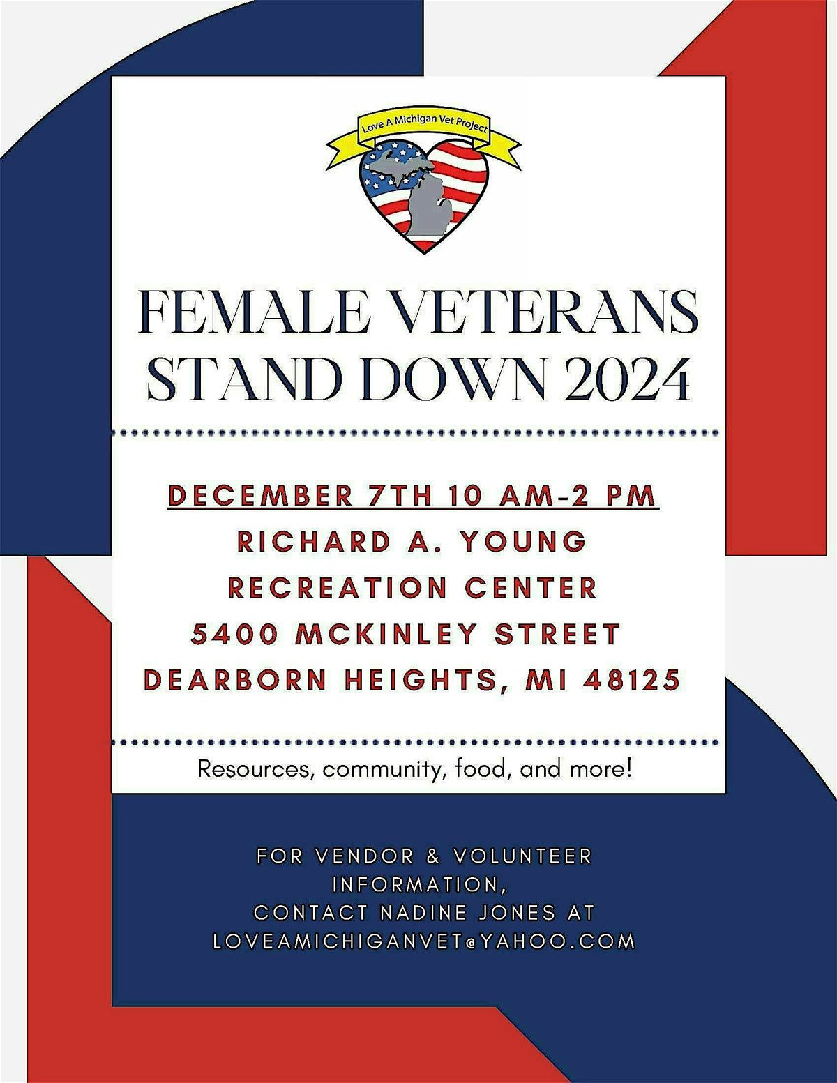 FEMALE VETERANS STAND DOWN 2024