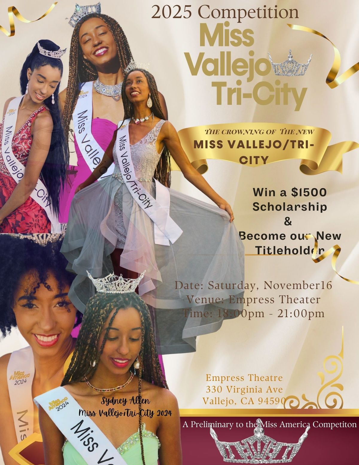 Miss Vallejo\/Tri-City and Miss Napa County Miss America Preliminary Competitions at the Empress