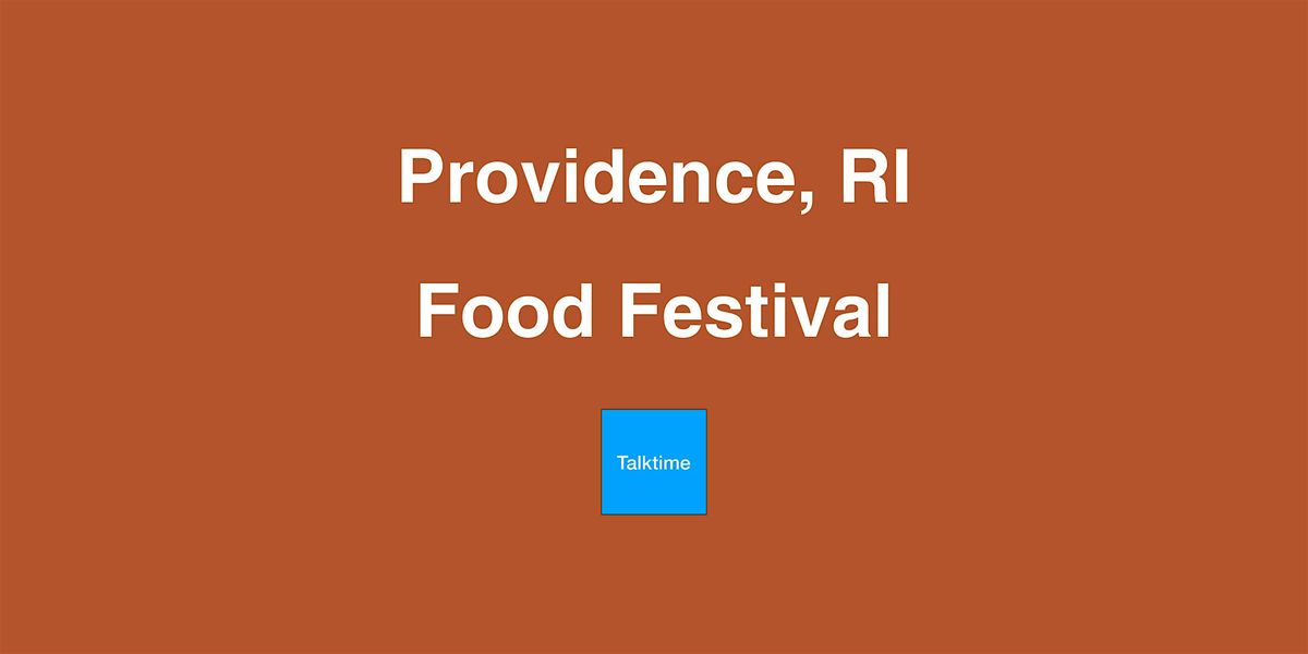 Food Festival - Providence