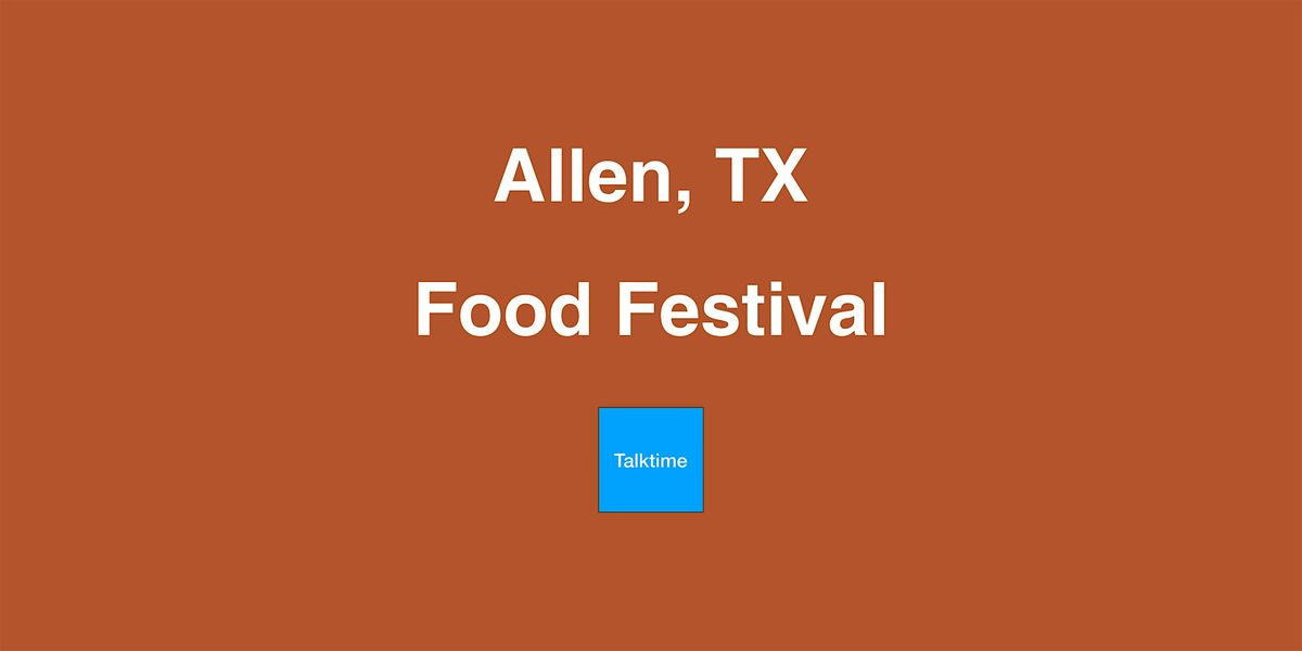 Food Festival - Allen