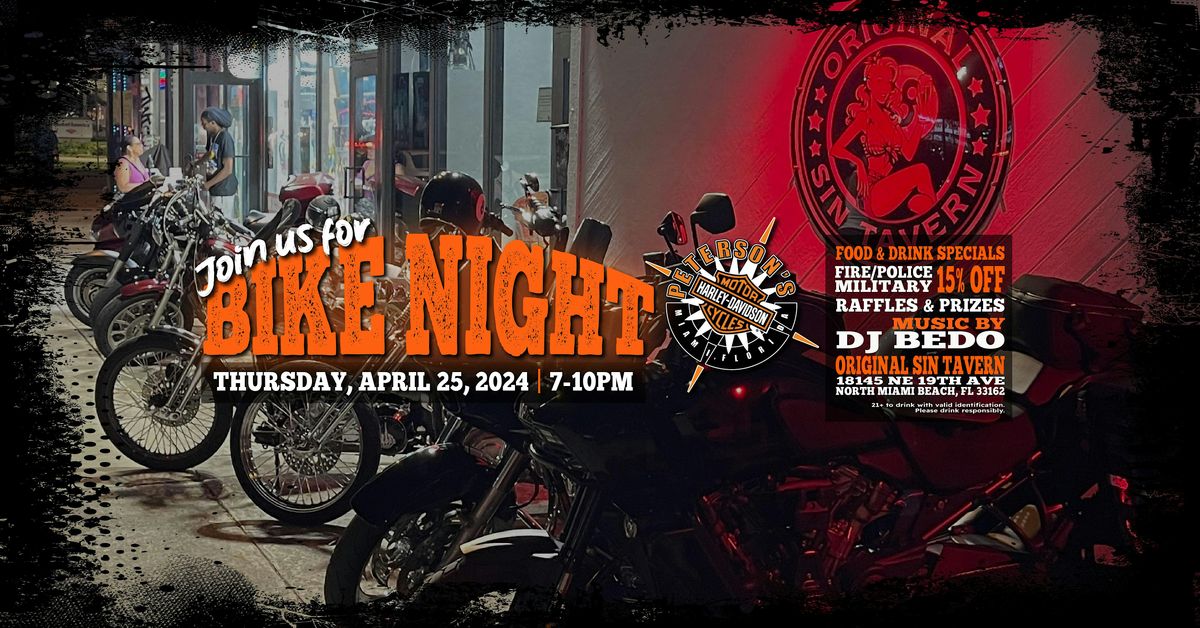 Bike Night @ Original Sin Tavern!