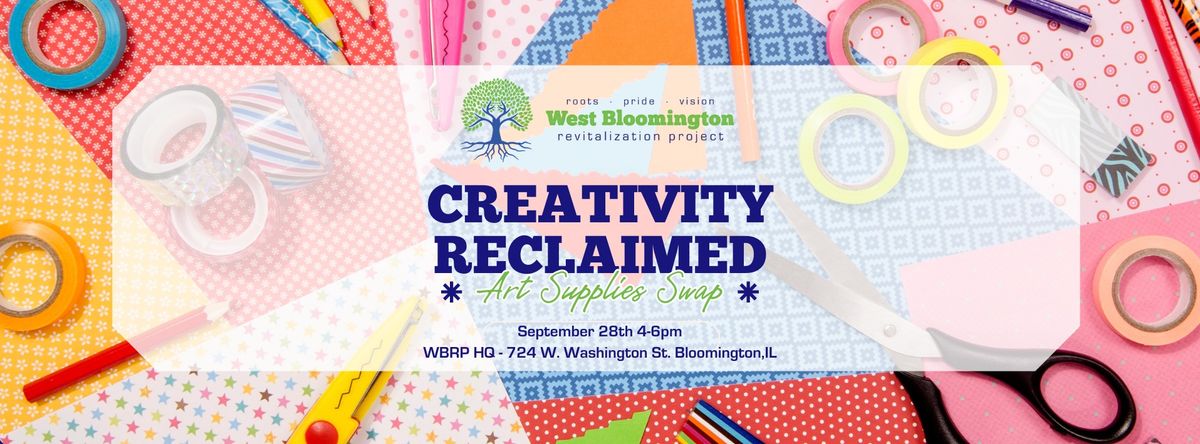 WBRP Creativity Reclaimed Art Supplies Swap