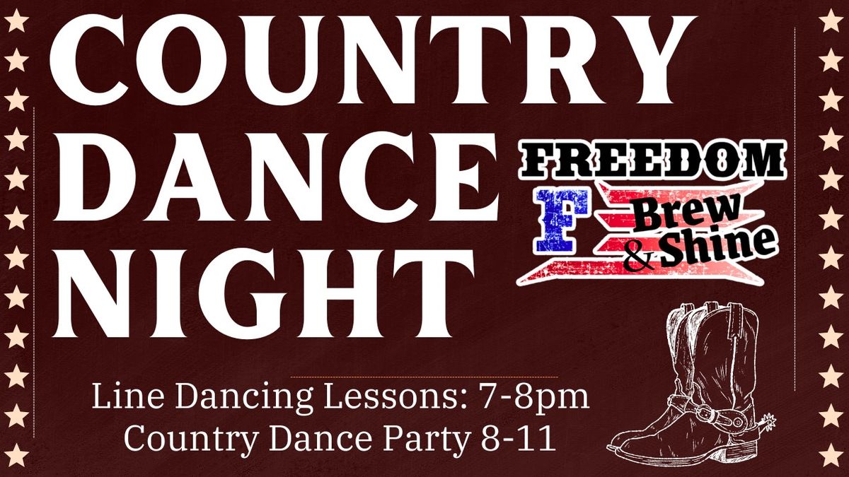 Country Dance Night at Freedom Brew & Shine