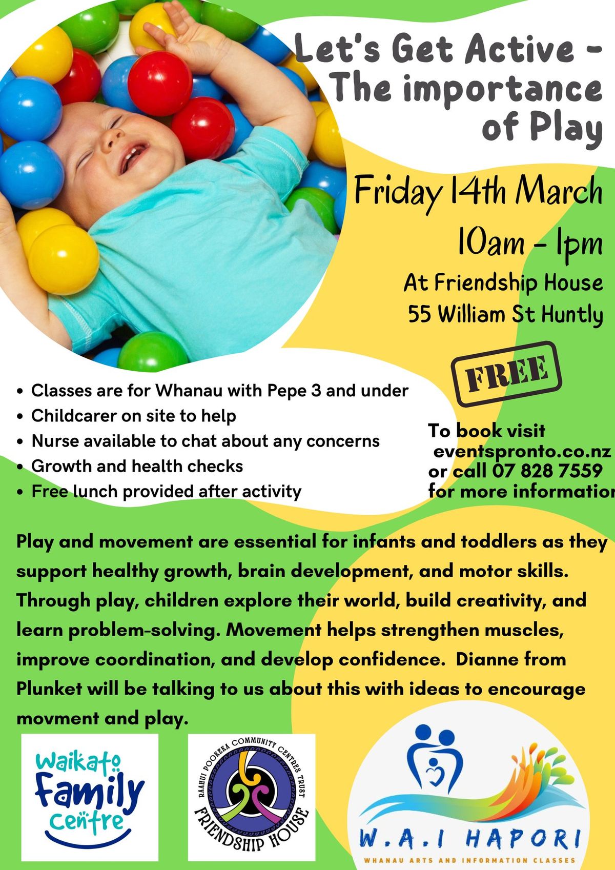 WAI Hapori Parenting Classes - Let's Get Active - The Importance of Play