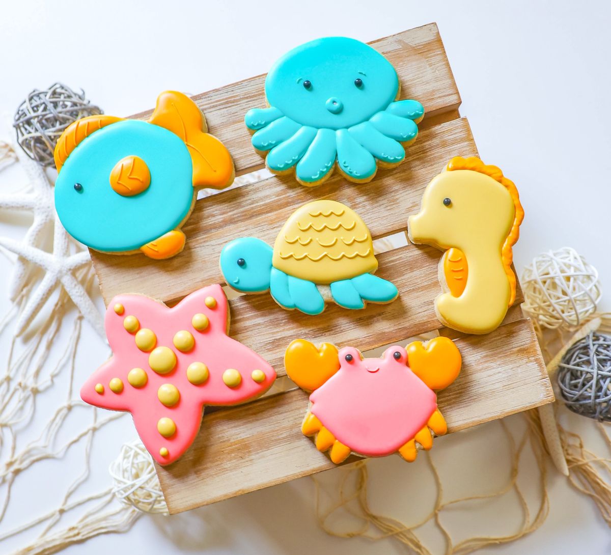 Ocean Themed Cookie Decorating at the Purple Poppy
