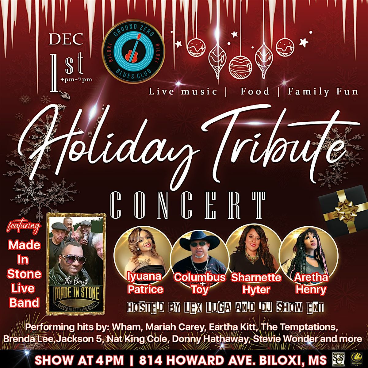 Holiday Tribute Concert to Jackson 5, Brenda Lee, The Temptations & more