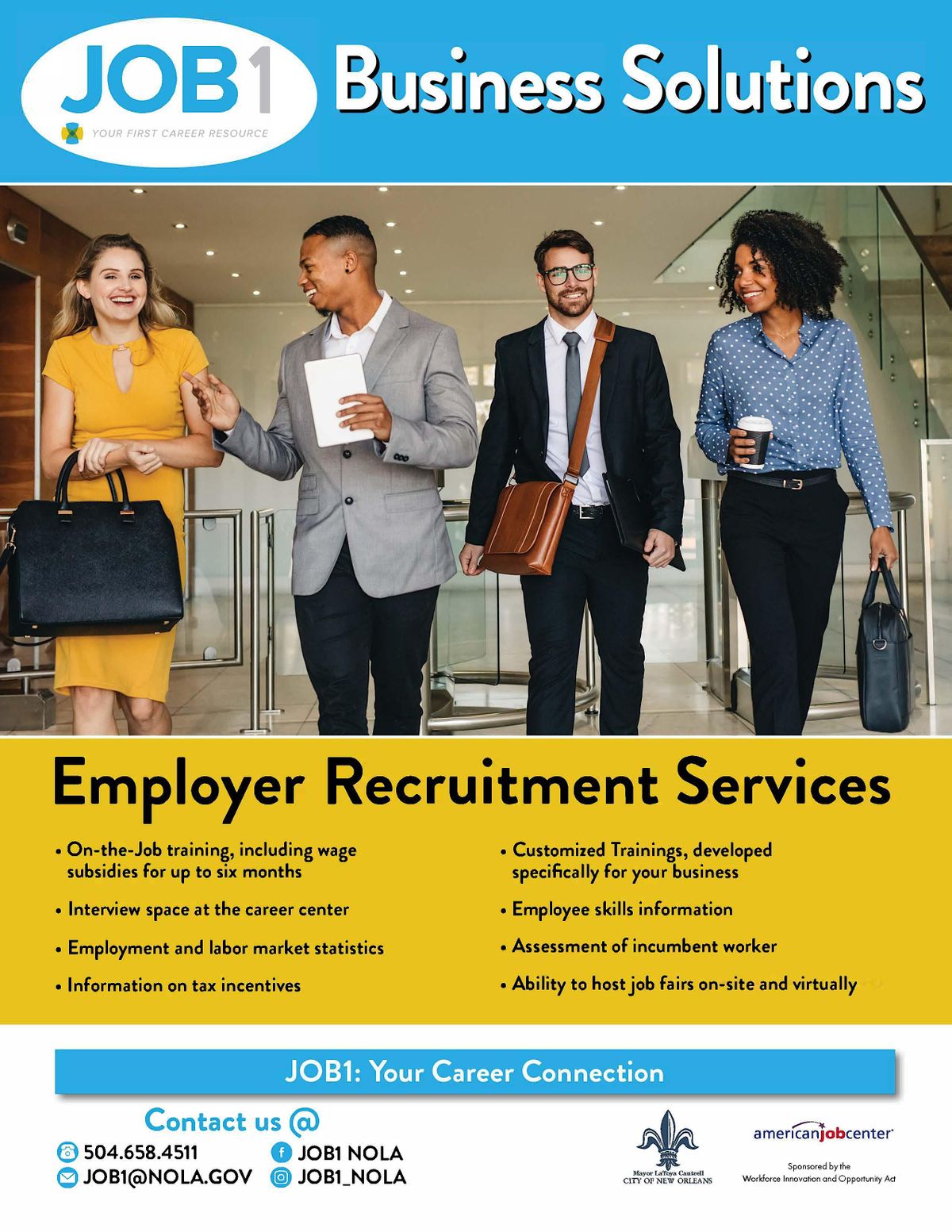 JOB1 Employer/Business Solutions PreRegistration, JOB1 Business and Career Solutions Center