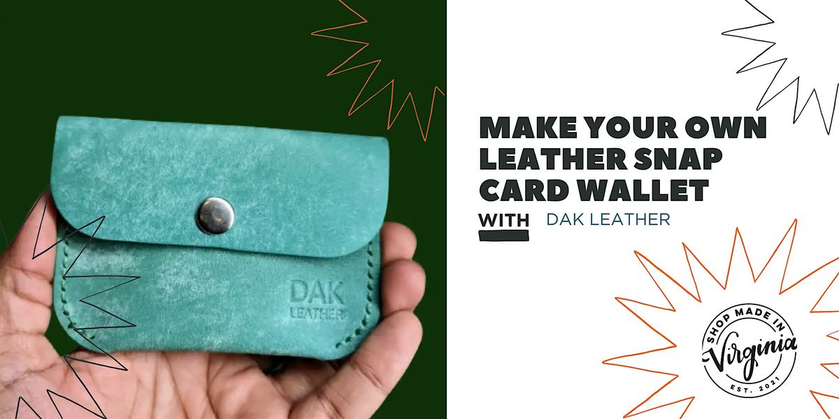 Make your own Leather Snap Card Wallet w\/DAK Leather