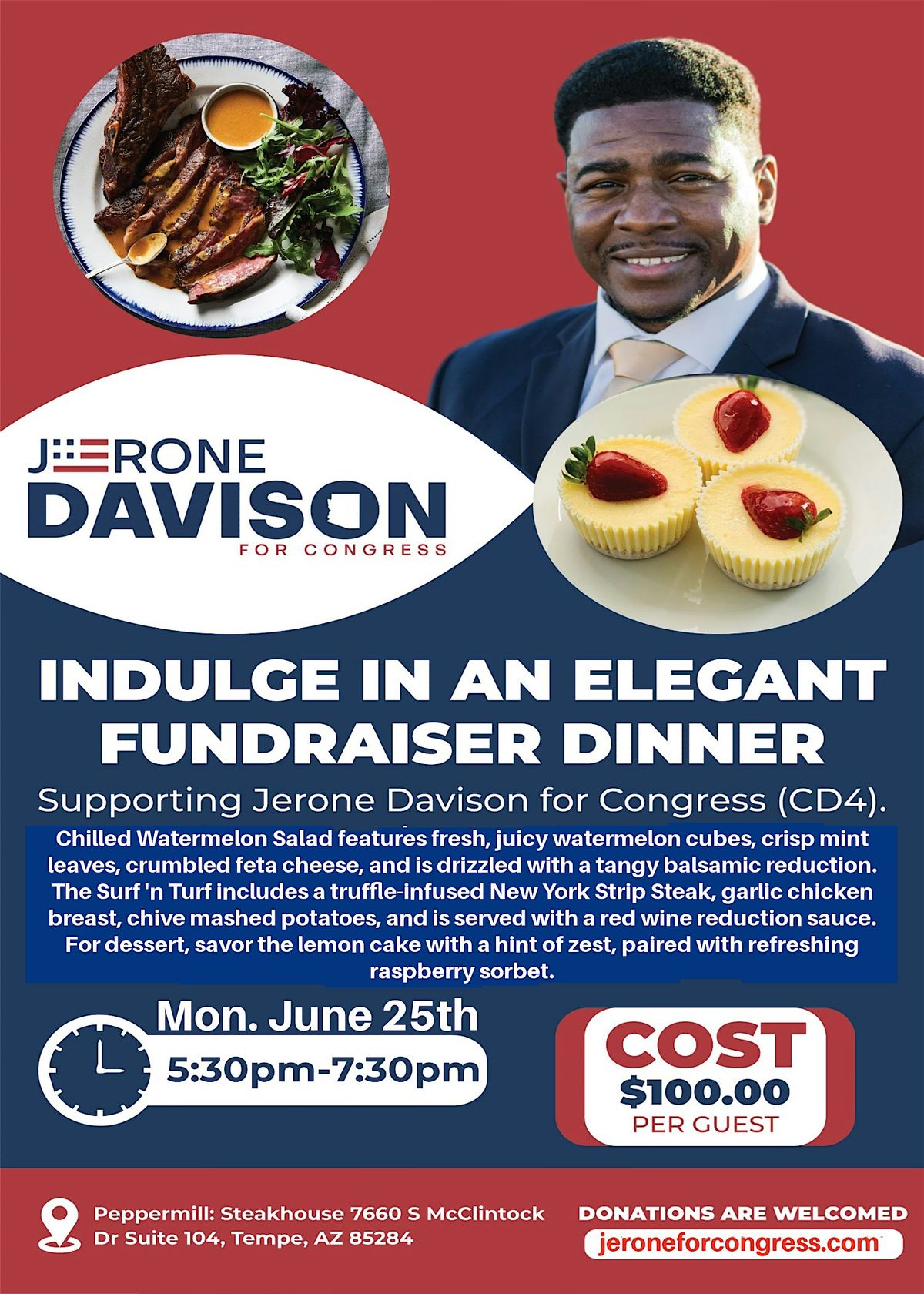 Dinner with Jerone Davison For Congress