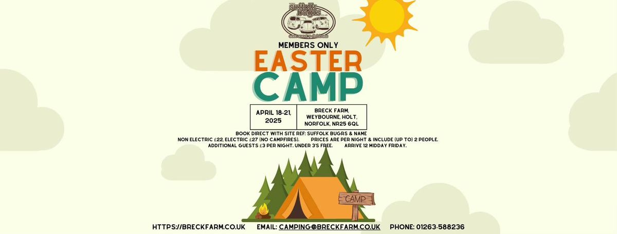 Suffolk Bugrs EASTER CAMP 2025