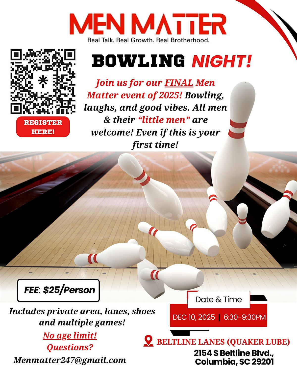 MEN MATTER Bowling Event!