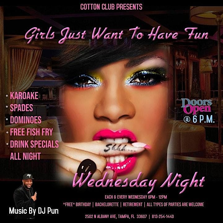 LADIES NIGHT AT THE COTTON CLUB!! SPADES, DOMINOS, AND KARAOKE!!