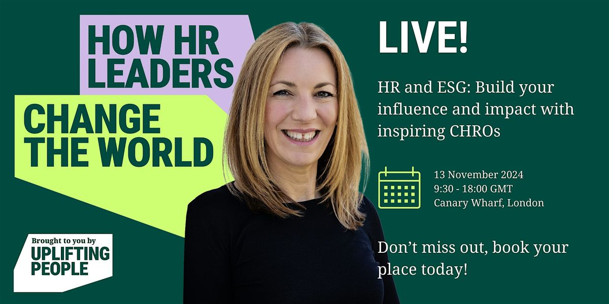How HR Leaders Change the World - Live! 2024