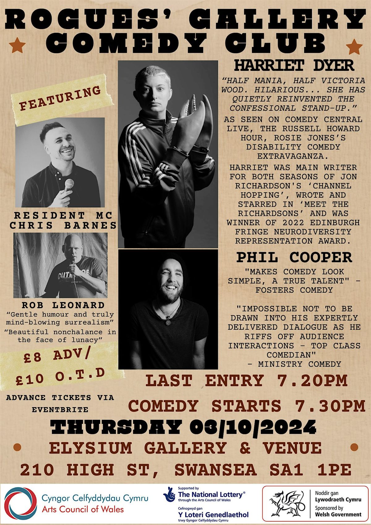 Rogues' Gallery Comedy Club feat Harriet Dyer + Phil Cooper + Rob Leonard