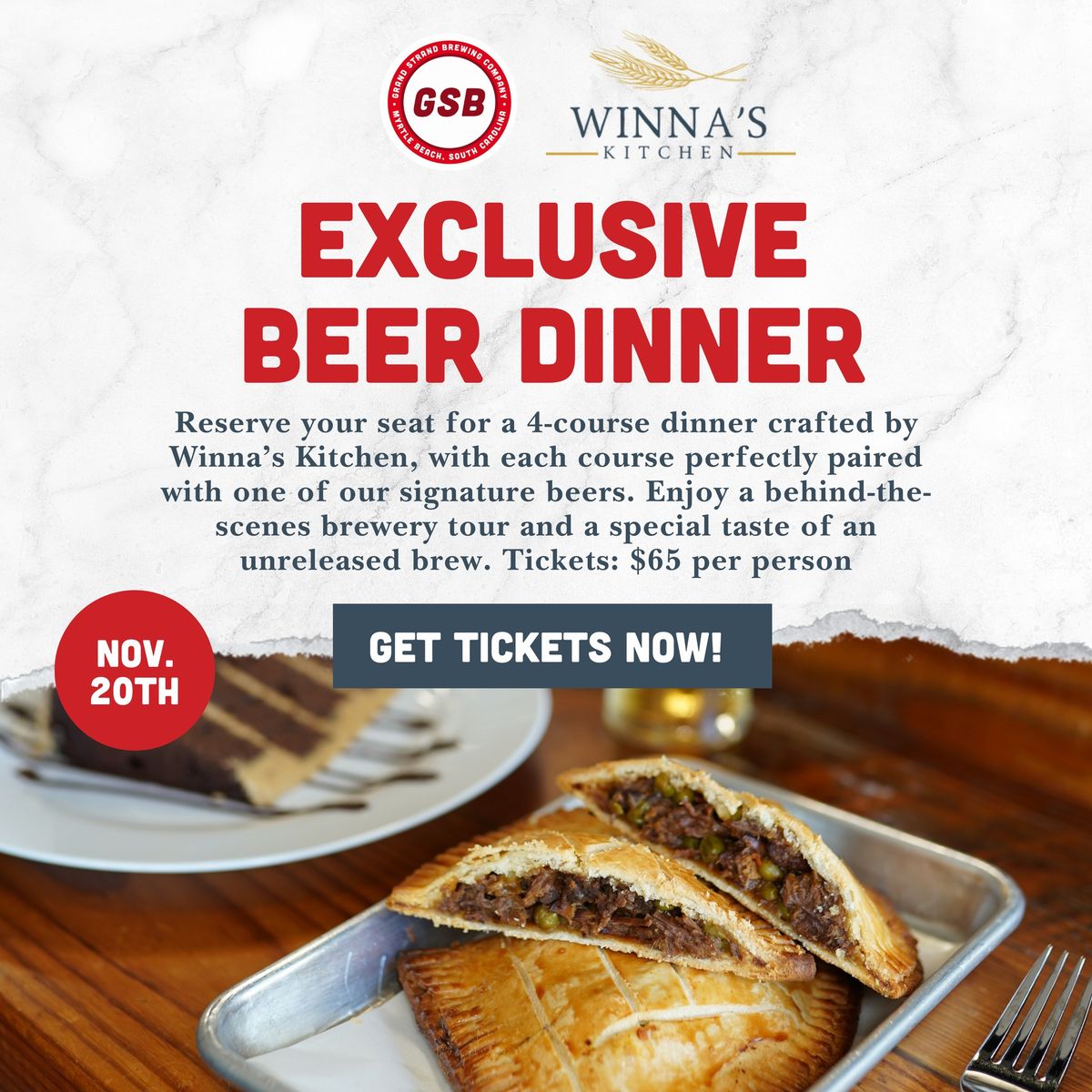 Exclusive Beer Dinner at GSB ft. Winna's Kitchen! 