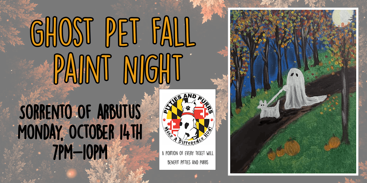 Ghost Pet Fall Paint Night