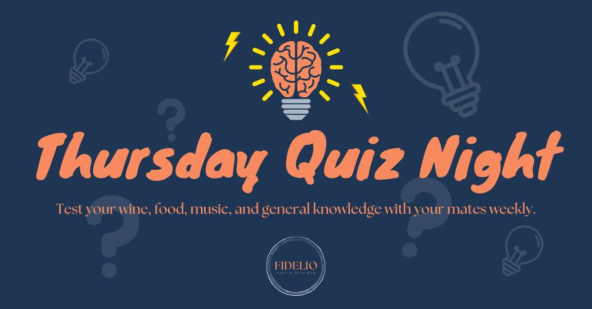 Thursday Quiz Night