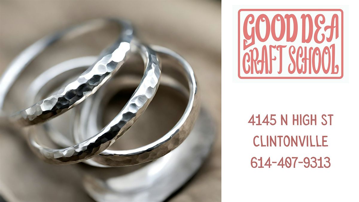 Stacking Rings - Sterling Silver Hammered Rings Workshop
