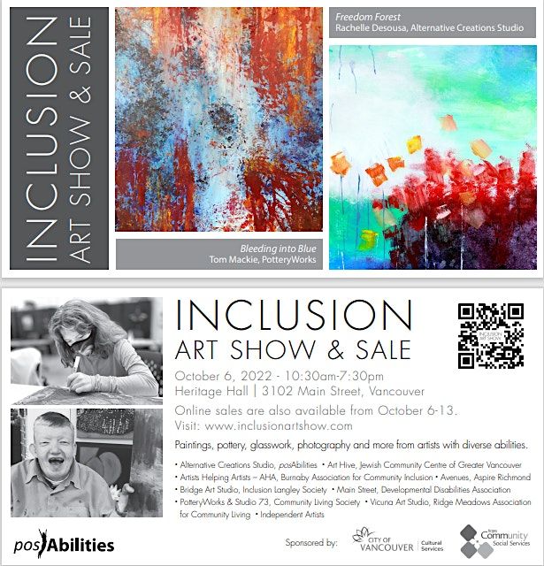 posAbilities\u2019 18th Annual INCLUSION Art Show & Sale