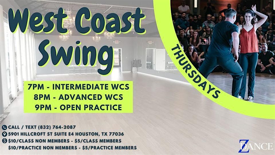 West Coast Swing Int\/Adv. Group Class & Practice - For the Ambitious Dancer