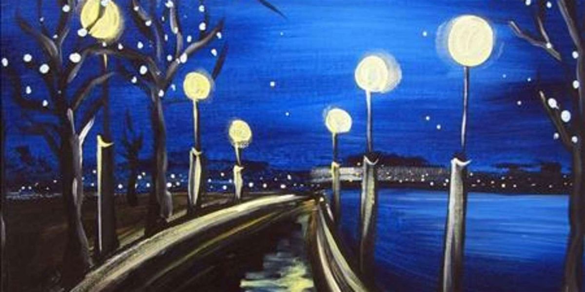 A Midnight Riverside Walk - Paint and Sip by Classpop!\u2122