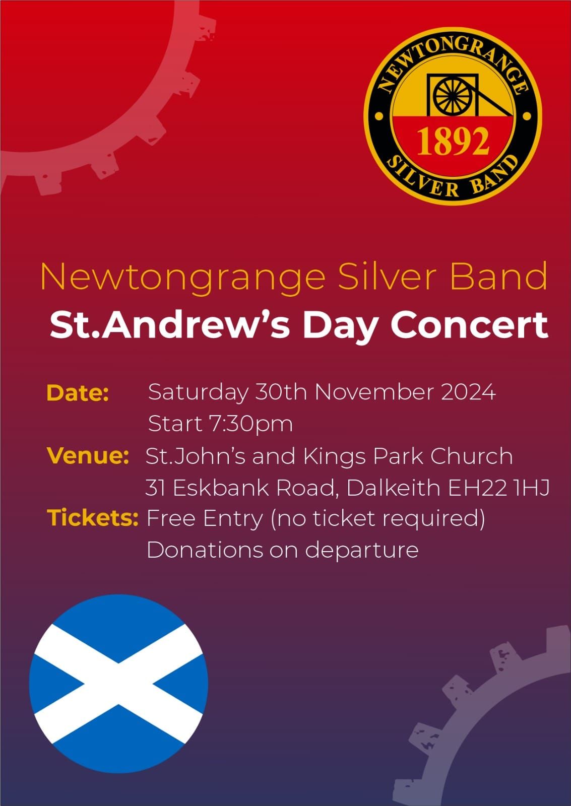 Newtongrange Silver Band: St Andrew's Day Concert