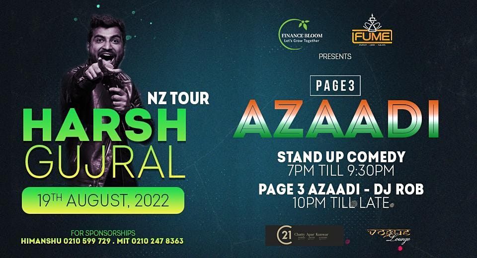 HARSH GUJRAL AAZADI TOUR