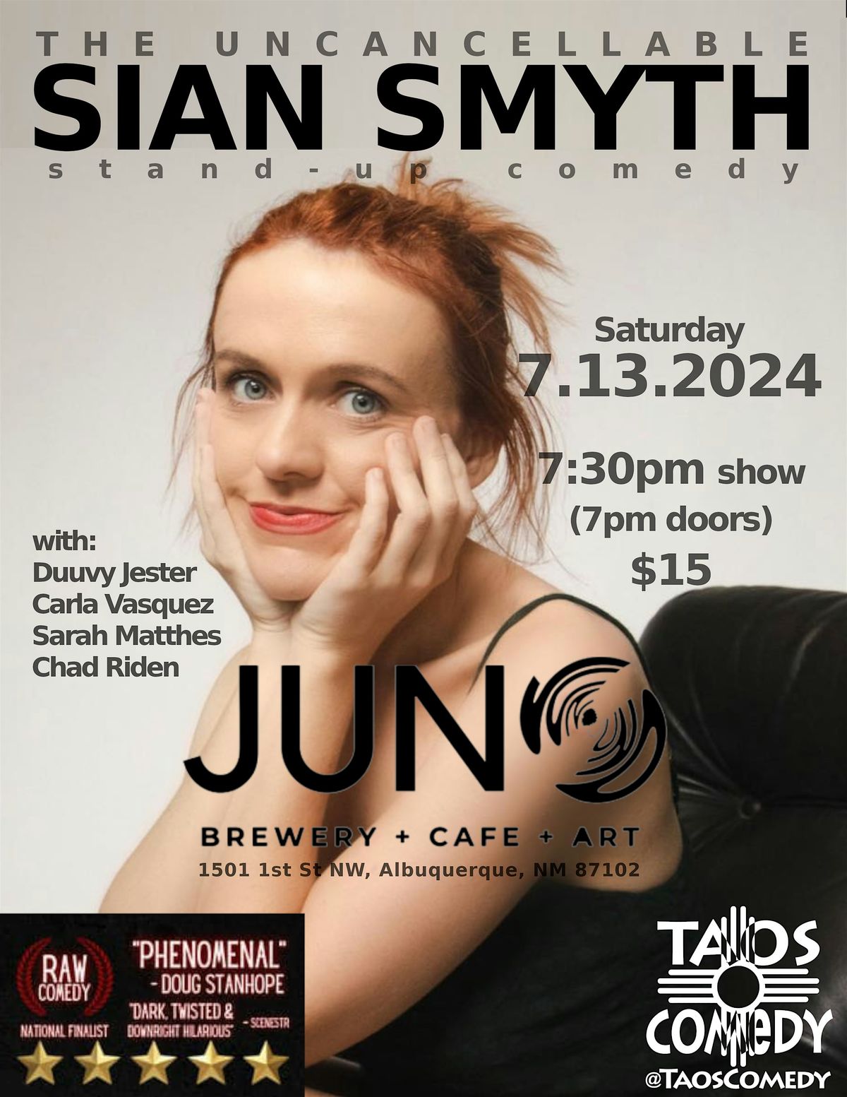 Stand Up Comedy with Sian Smyth, Carla Vasquez, more . . .