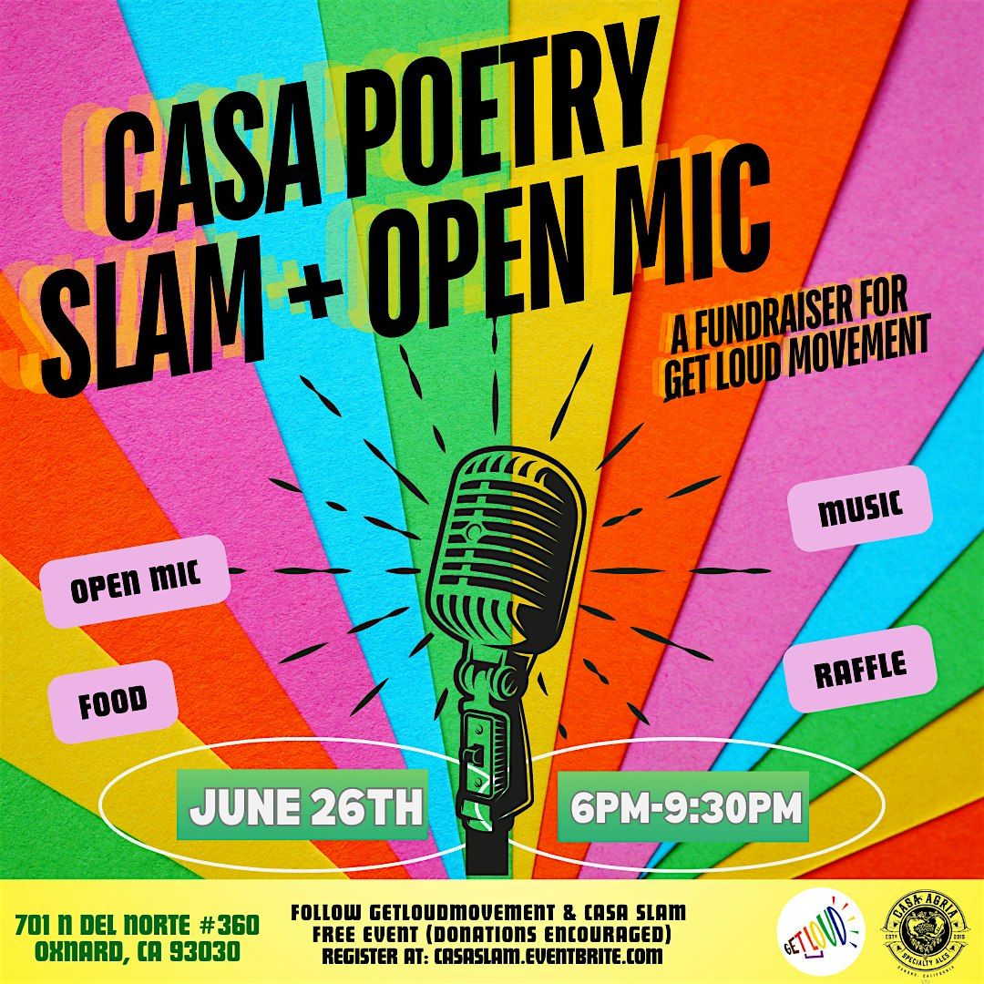 CASA POETRY SLAM + OPEN MIC : PRIDE EDITION