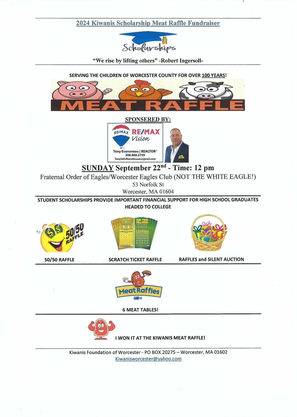 2nd Annual Kiwanis Meat Raffle